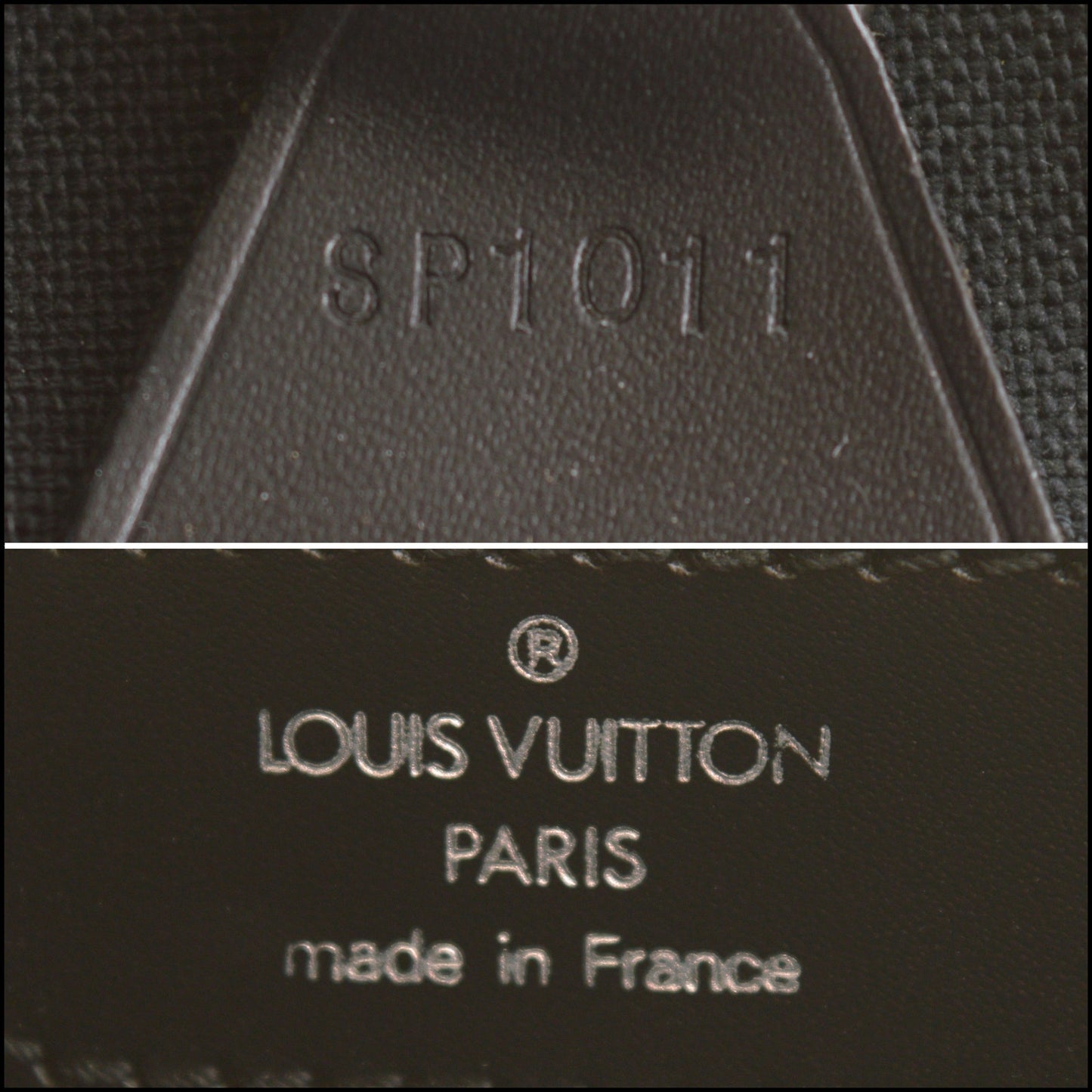 RDC15334 LOUIS VUITTON Black Taiga Leather Messenger Bag