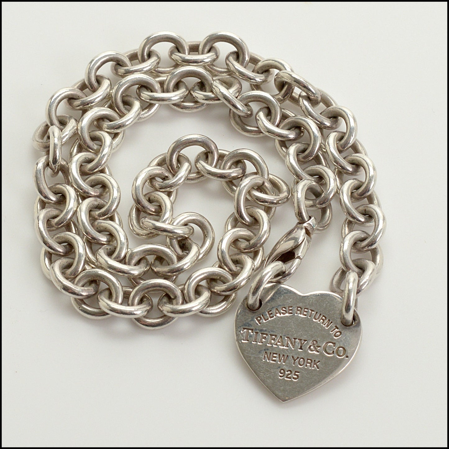 RDC15215 TIFFANY & CO. Sterling Silver Return to Tiffany Heart Choker