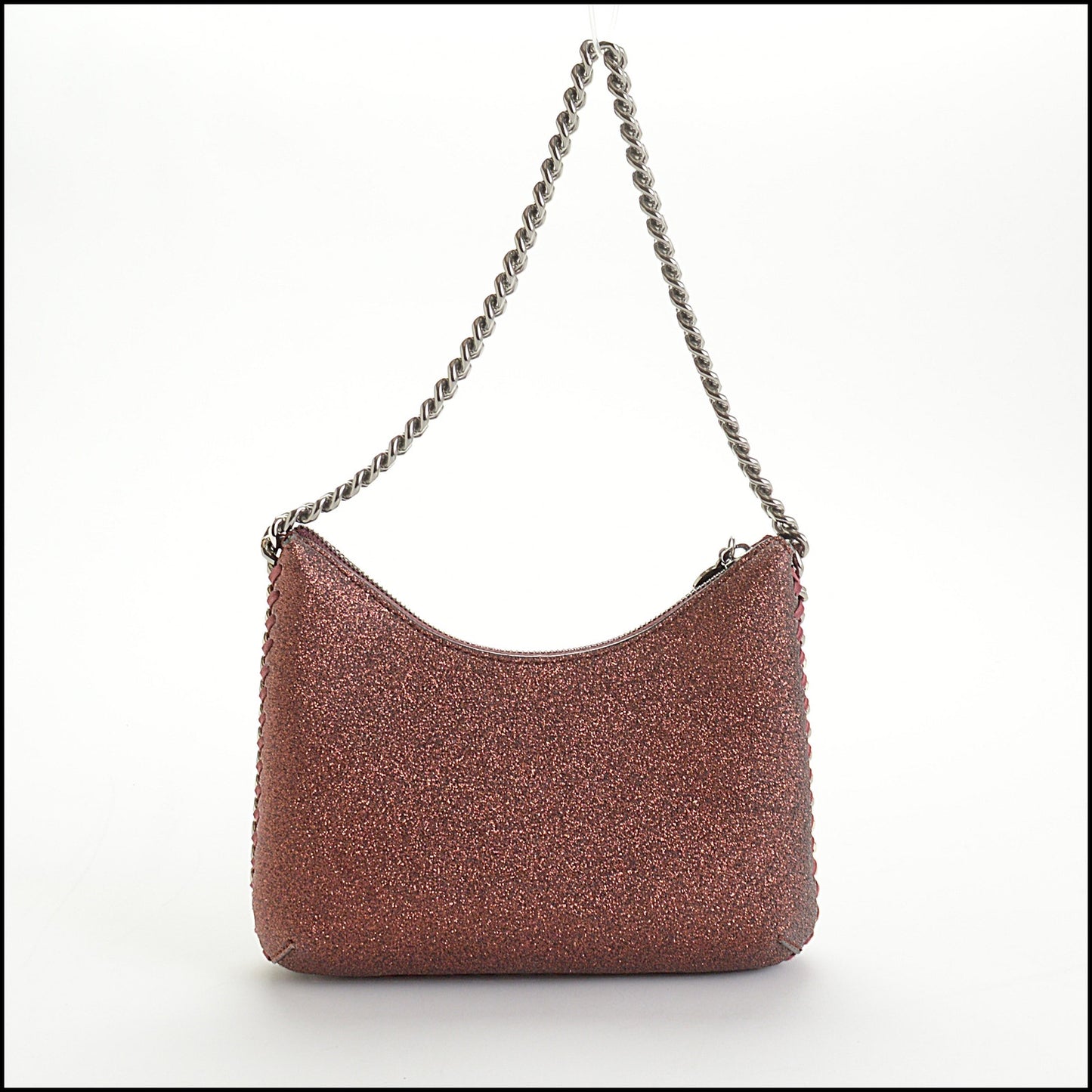 RDC14461 Stella McCartney Copper Sparkle Falabella Mini Zip Shoulder Bag