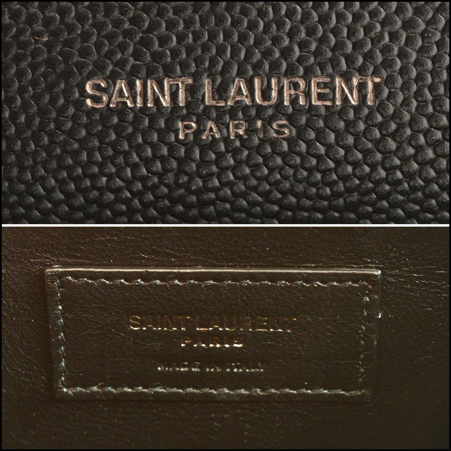 RDC15411 SAINT LAURENT Black Grain de Poudre Quilted Envelope Bag Medium