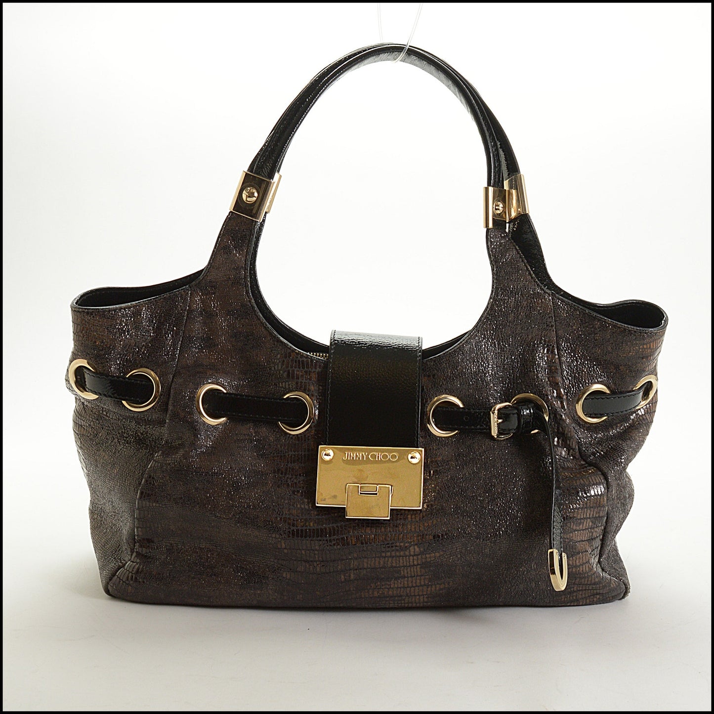 RDC15127 JIMMY CHOO Lizard-Effect Shoulder Bag