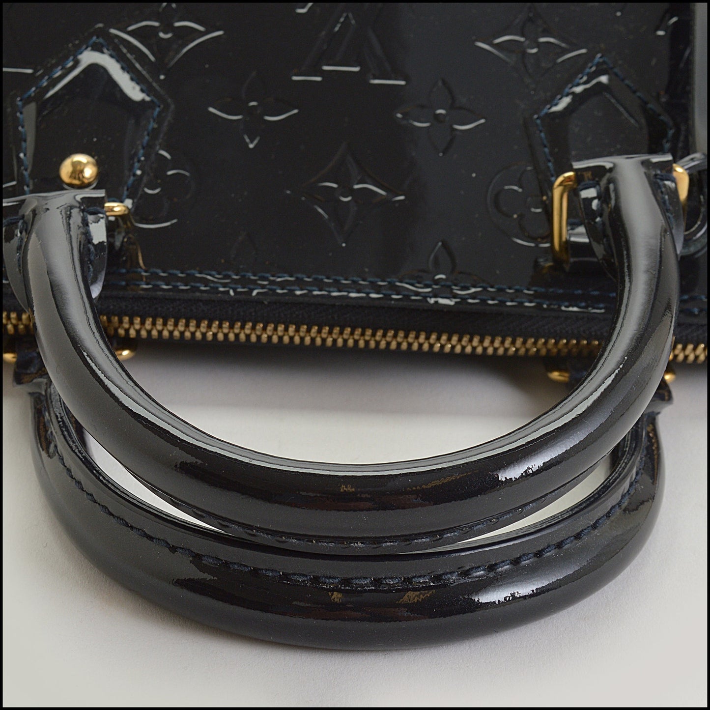 RDC14821 LOUIS VUITTON 2011 Bleu Infini Vernis Monogram Alma PM Handbag