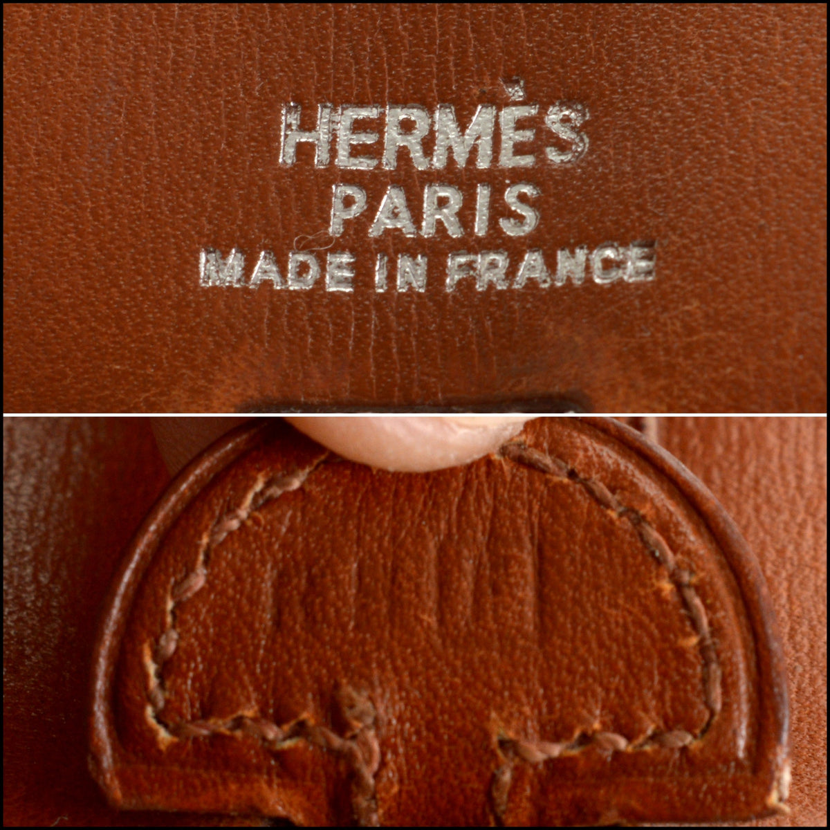 RDC15105 HERMES '02 Fauve Barenia Leather Evelyne Mini Crossbody