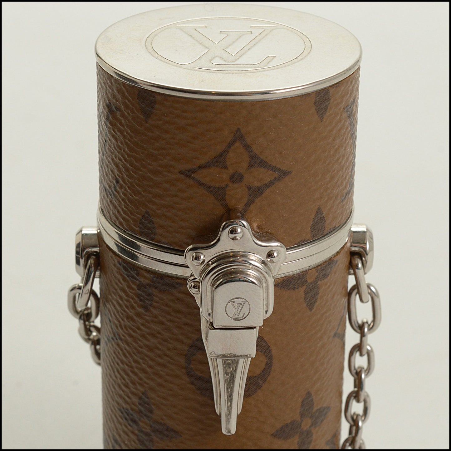 RDC15149 LOUIS VUITTON '19 Brown Reverse Monogram Lipstick Case