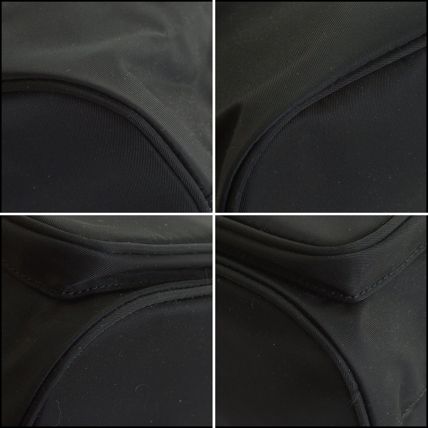 RDC14540 PRADA Black Tessuto Nylon Saffiano Duet Bucket Crossbody Bag