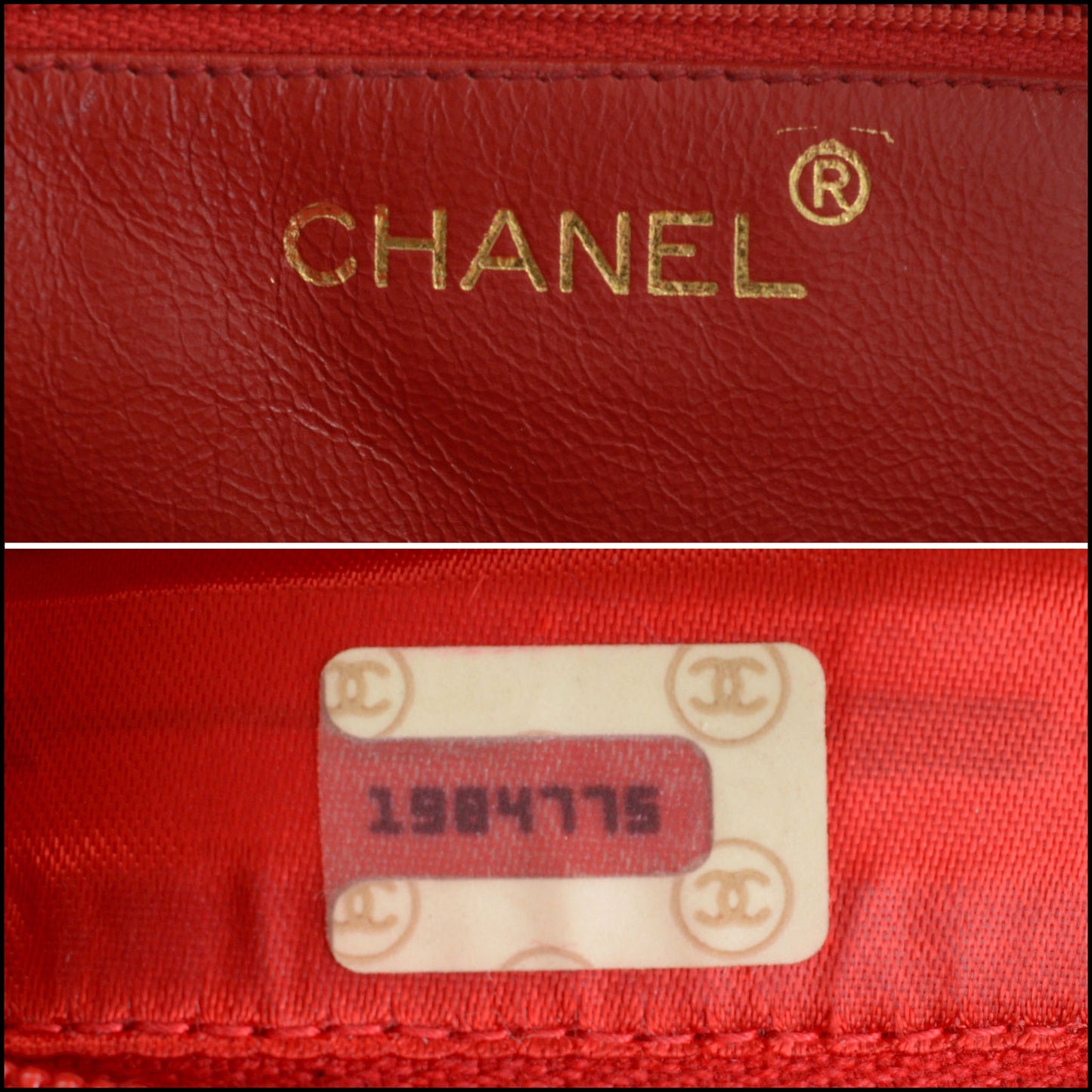 RDC14486 CHANEL Vintage '89-'91 Red Lambskin Quilted Camera Bag