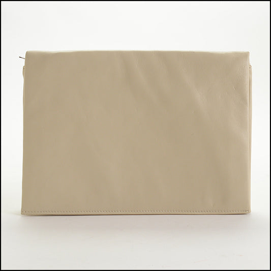 RDC14549 CELINE Ivory Soft Trio Rolled Clutch