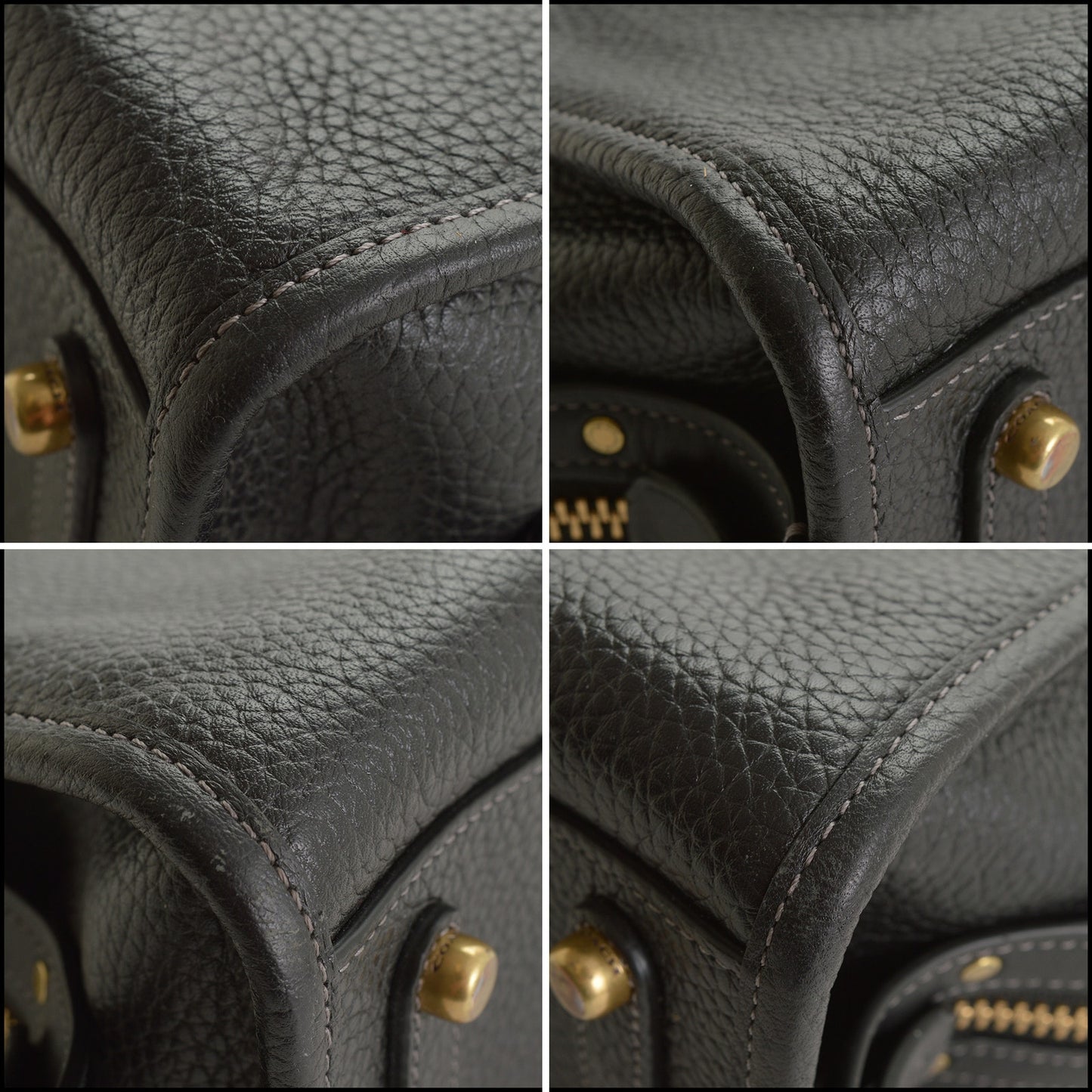 RDC15517 COACH Black Pebbled Leather Rogue 25 Bag