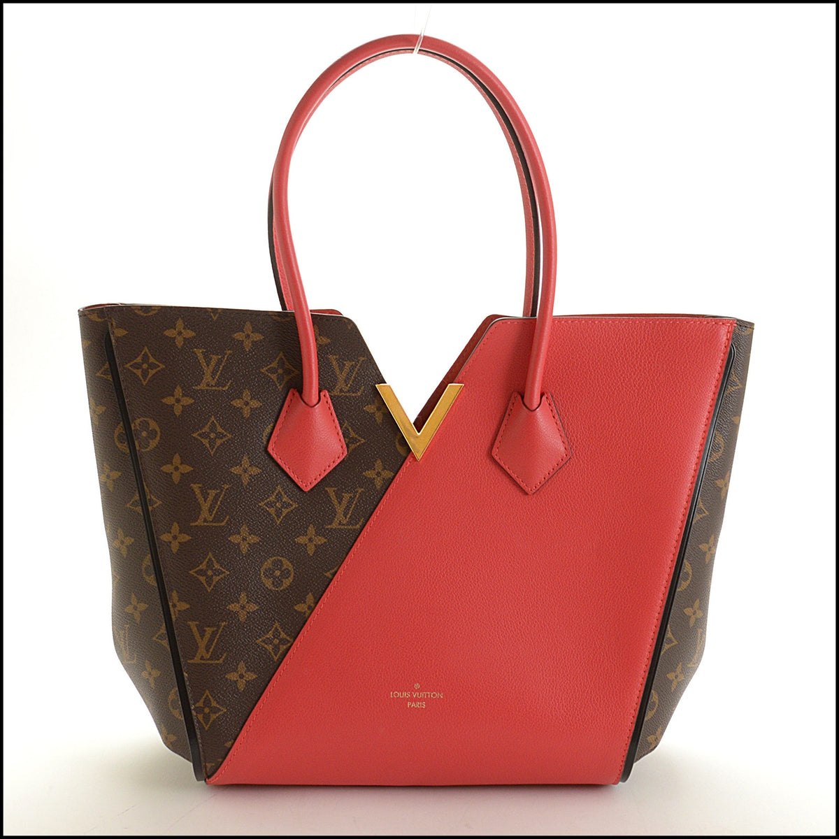 RDC15696 LOUIS VUITTON 2016 Monogram/Red Kimono Poppy Tote Bag