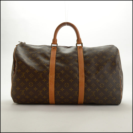 RDC15331 LOUIS VUITTON Brown LV Monogram Canvas Keepall 50
