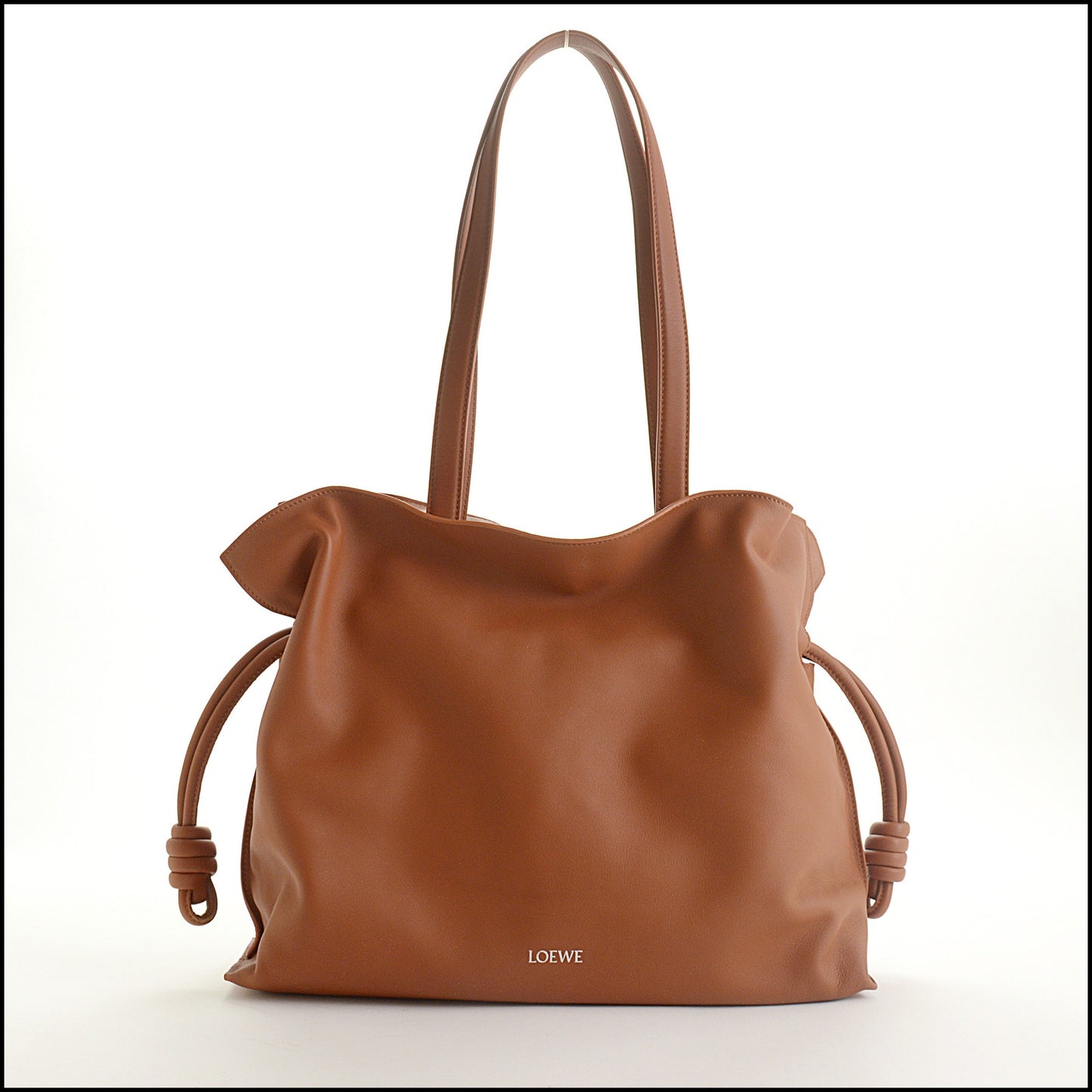 RDC15427 LOEWE Brown Calfskin Large Flamenco Tote Bag