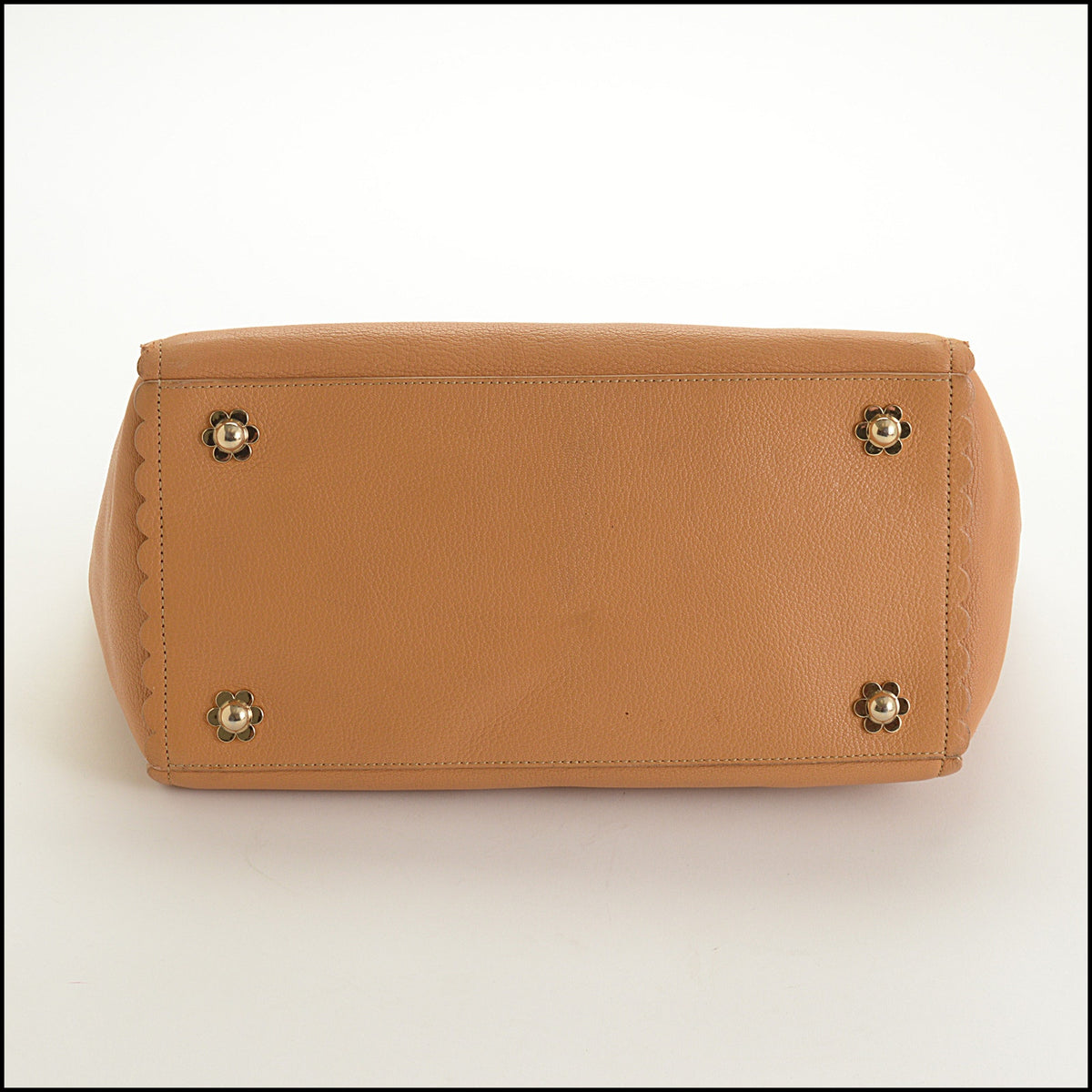 RDC15640 MULBERRY Tan Cecily Goatskin Flower Tote Bag