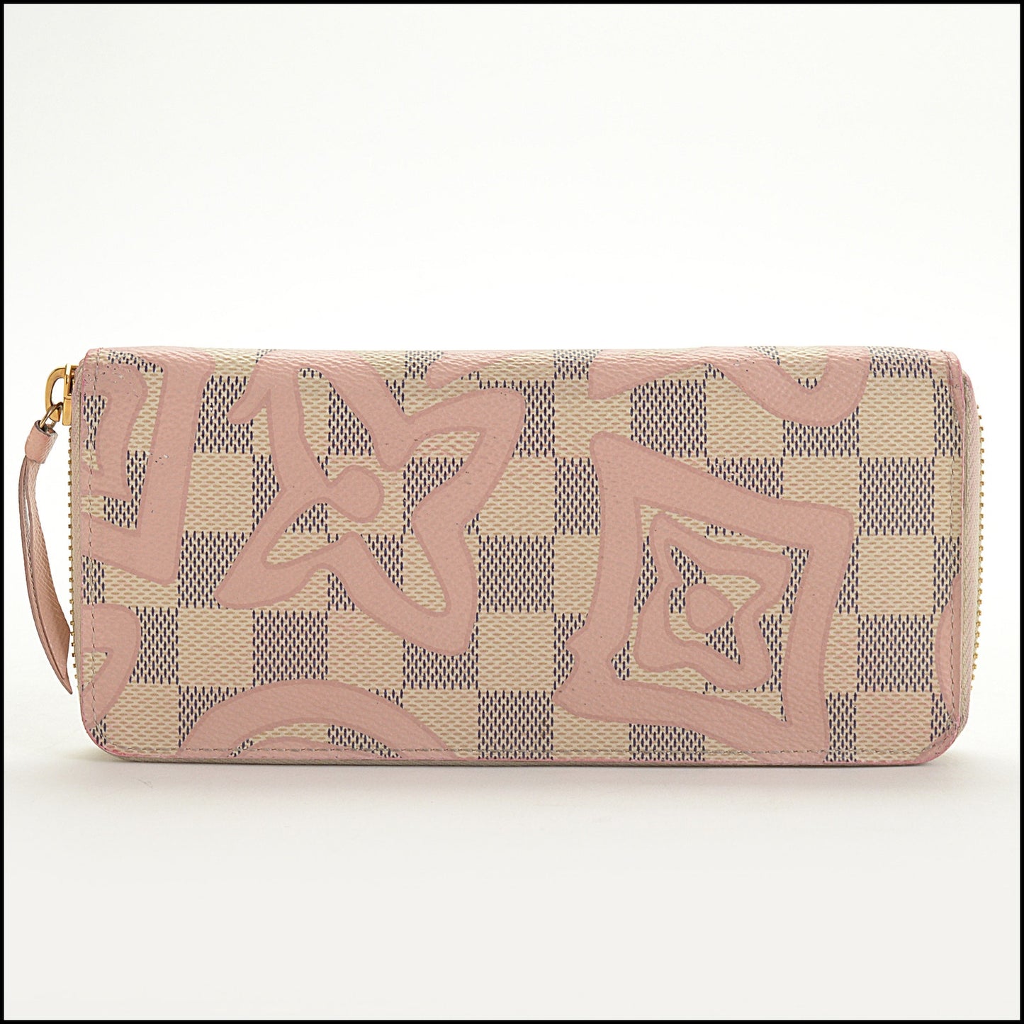 RDC15002 LOUIS VUITTON Damier Azur Rose Tahitienne Clemence Wallet
