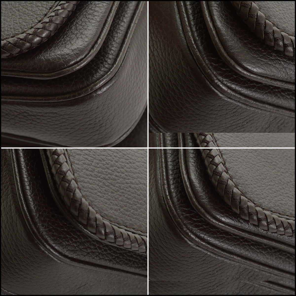 RDC15618 GUCCI Dark Brown Leather Marrakech Medium Flap Bag