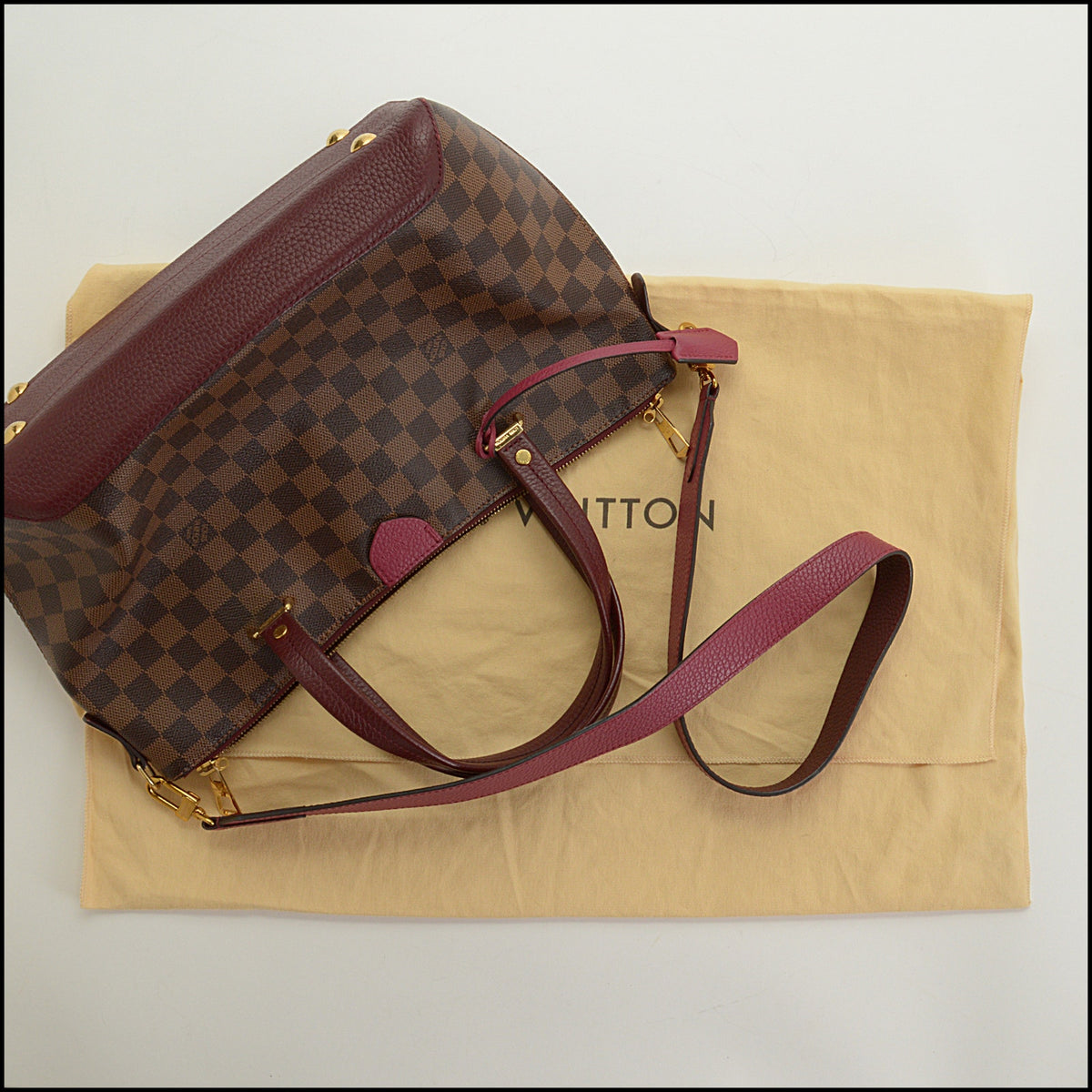 RDC15662 LOUIS VUITTON 2017 Damier Ebene Hyde Park Bag