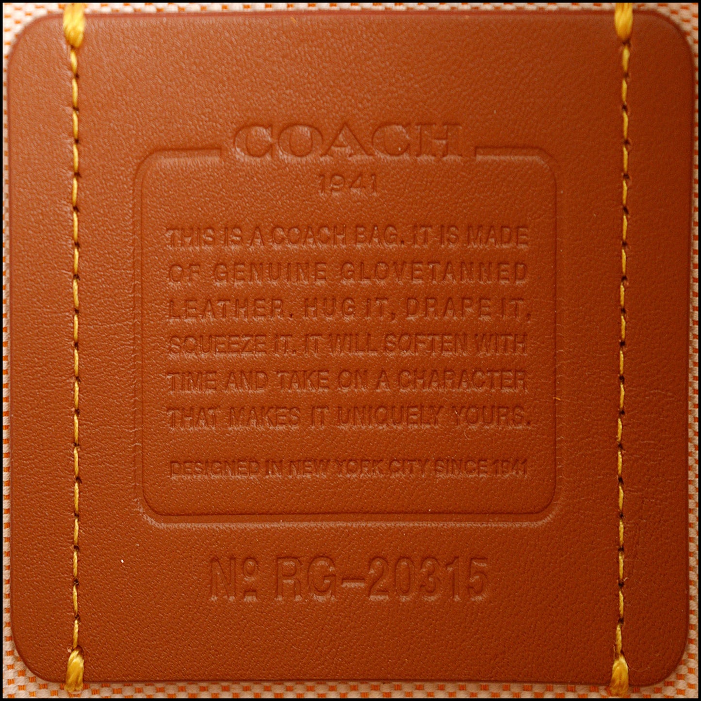 RDC15570 COACH Brown Leather Saffron Suede Rogue 25 Handbag