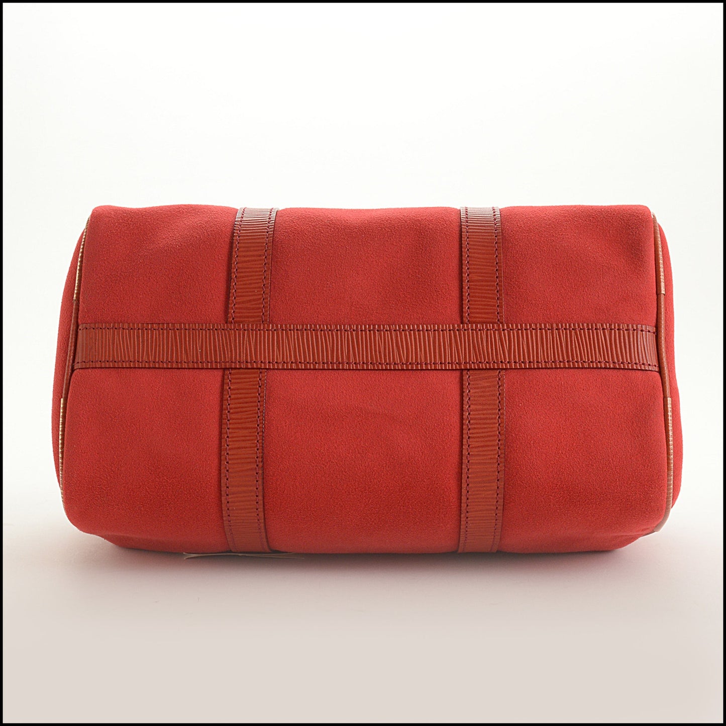 RDC15606 BALENCIAGA Vintage Red Ultrasuede Boston bag from Japan