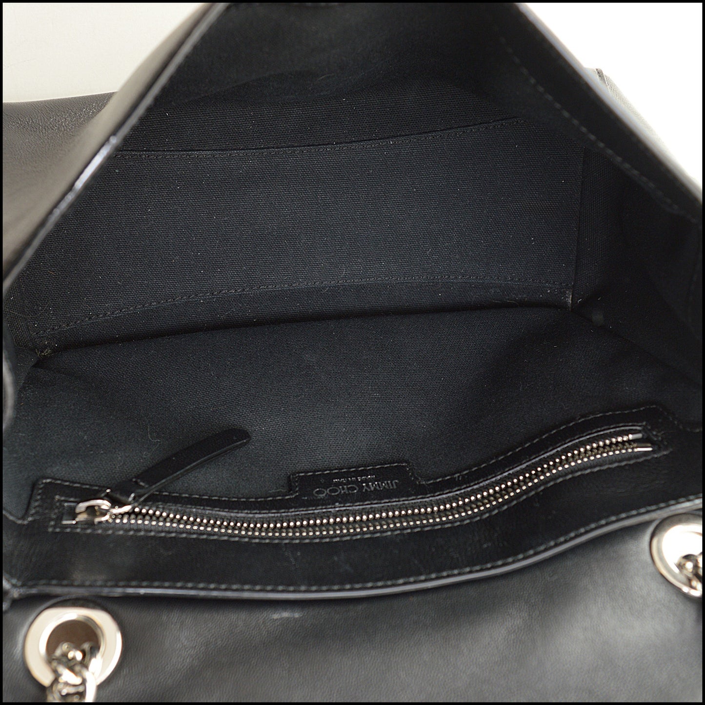 RDC14981 JIMMY CHOO Black Leather Star Studded Helia Bag