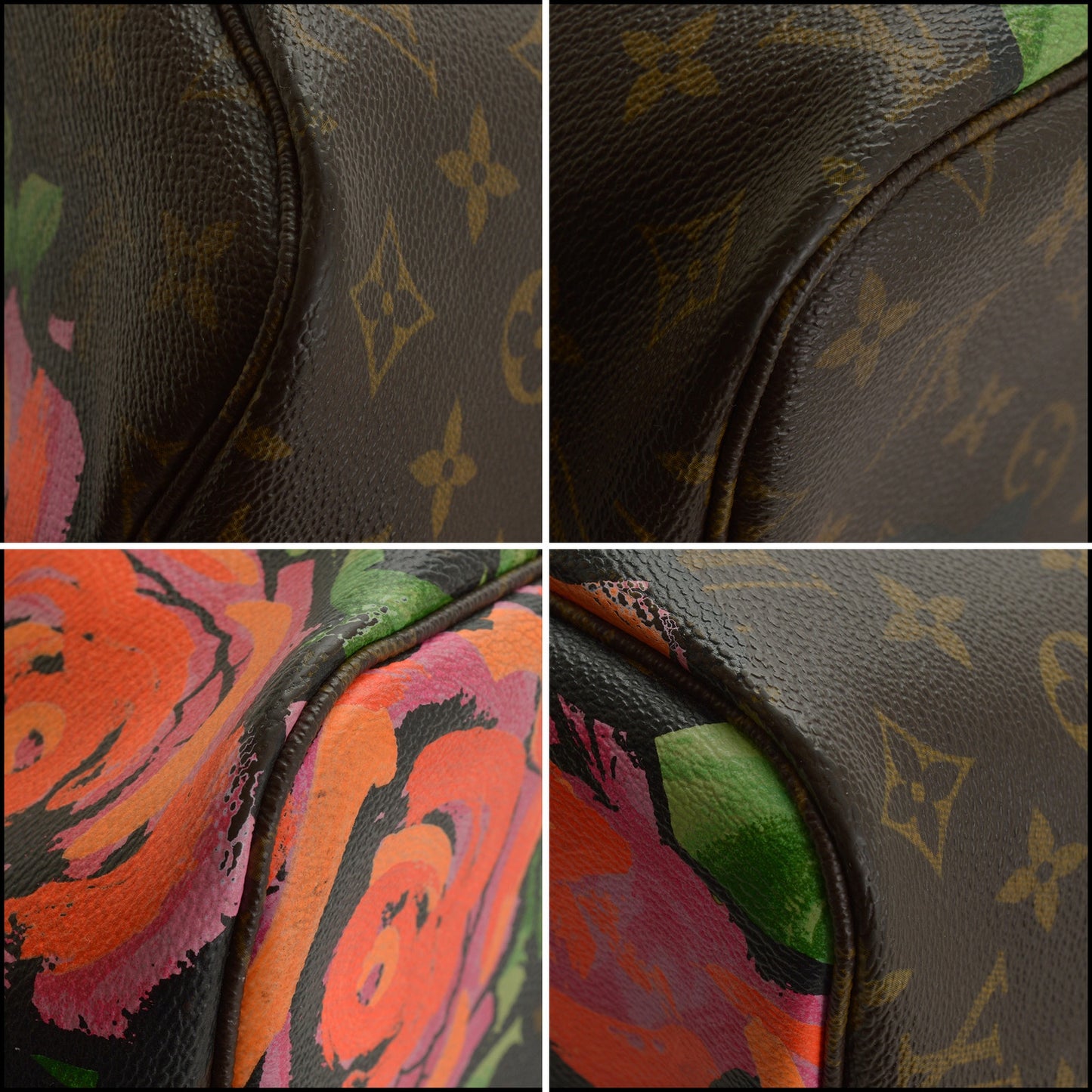 RDC15016 LOUIS VUITTON '08 Stephen Sprouse Roses Monogram Neverfull Tote Bag