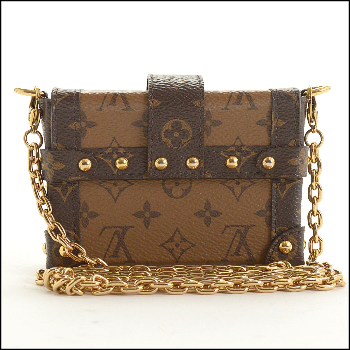RDC15693 LOUIS VUITTON Monogram Petite Malle Mini Trunk Crossbody Bag