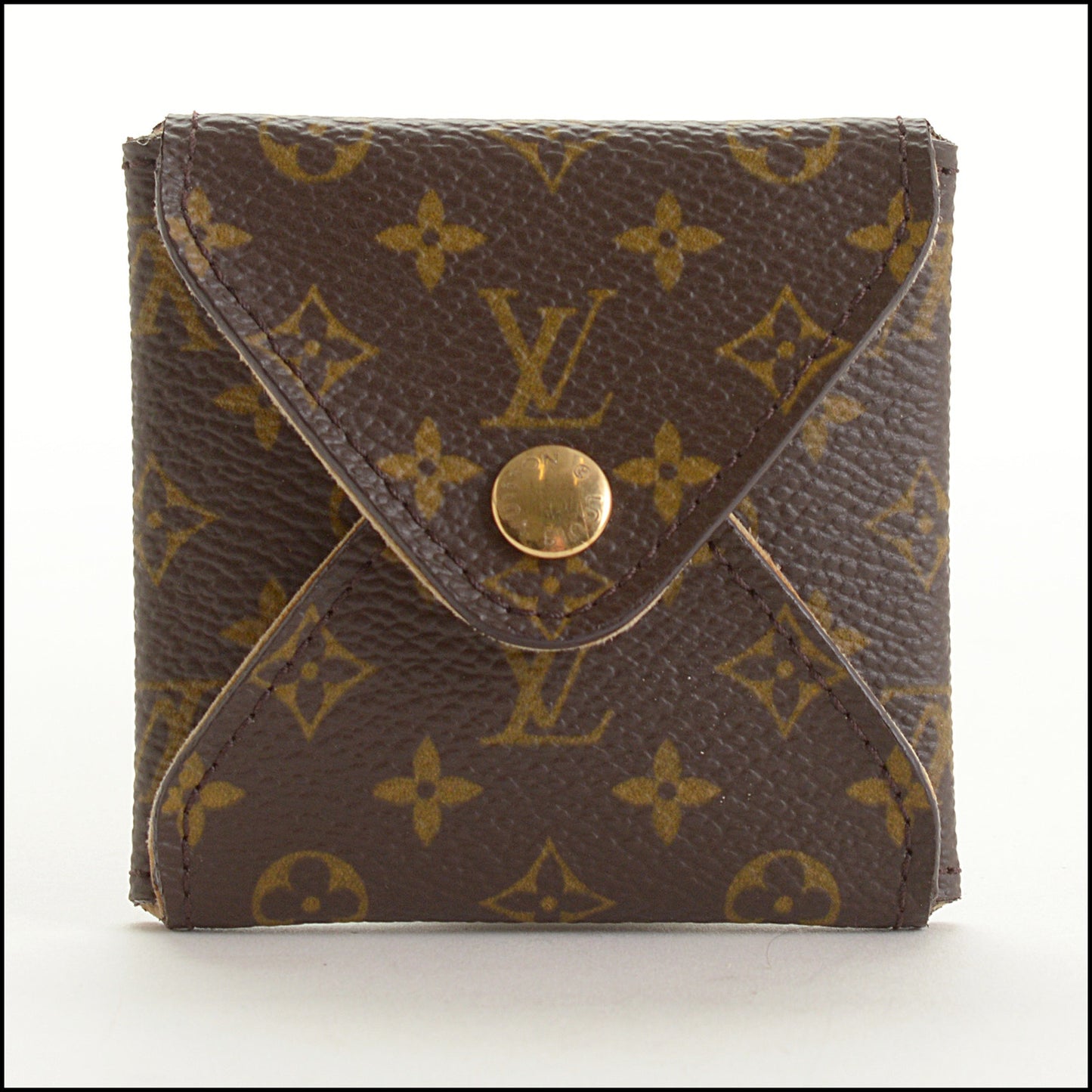 RDC15605 LOUIS VUITTON Monogram Square Necklace Jewelry Case