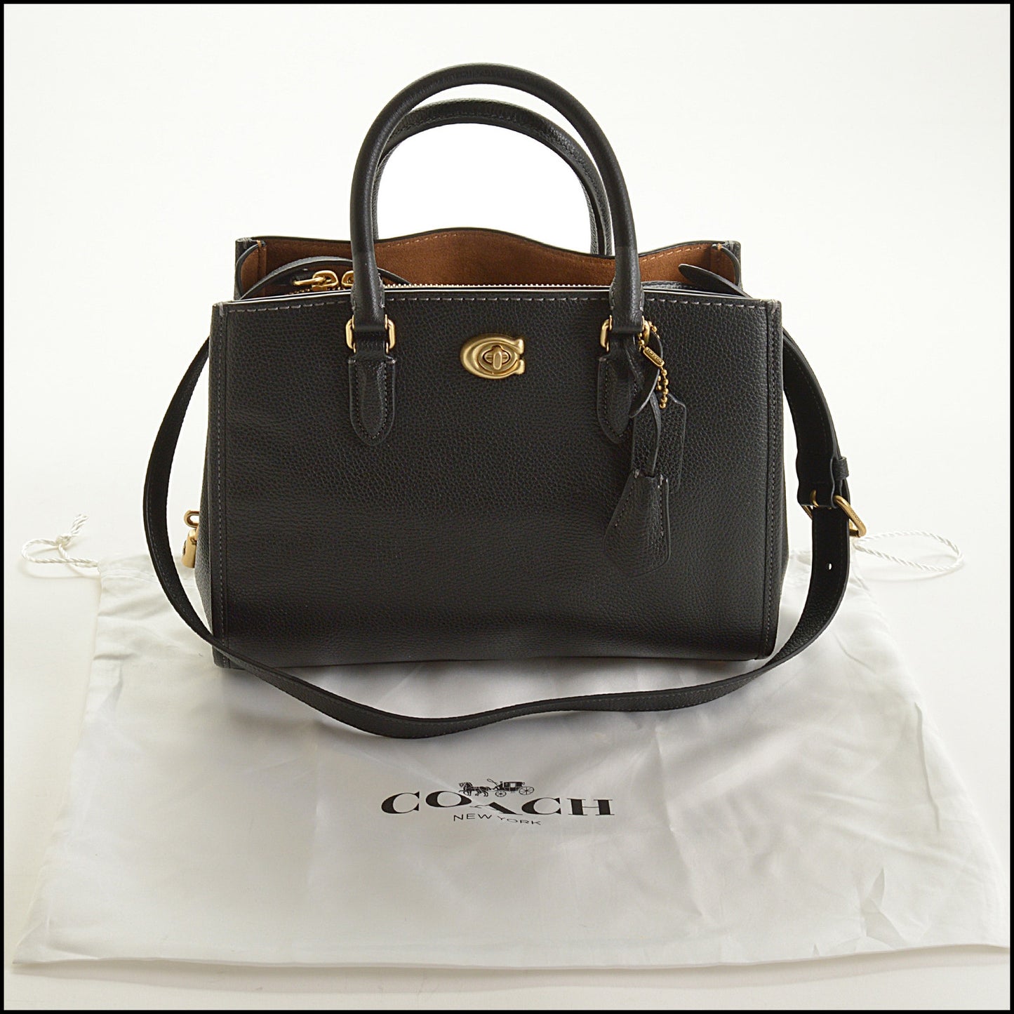 RDC15466 COACH Black Brooke Carryall 28 Tote