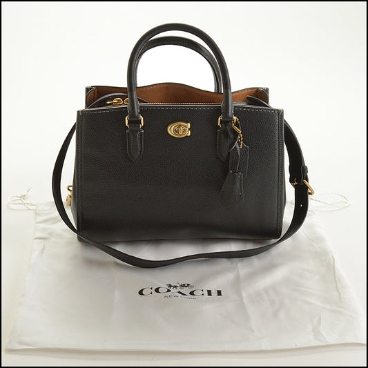 RDC15466 COACH Black Brooke Carryall 28 Tote