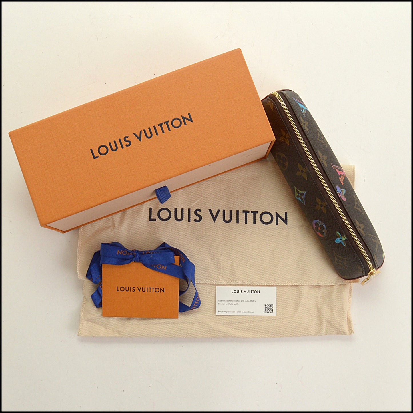 RDC15356 LOUIS VUITTON '24 Brown LV Monogram Art & Craft Elizabeth Pencil Pouch