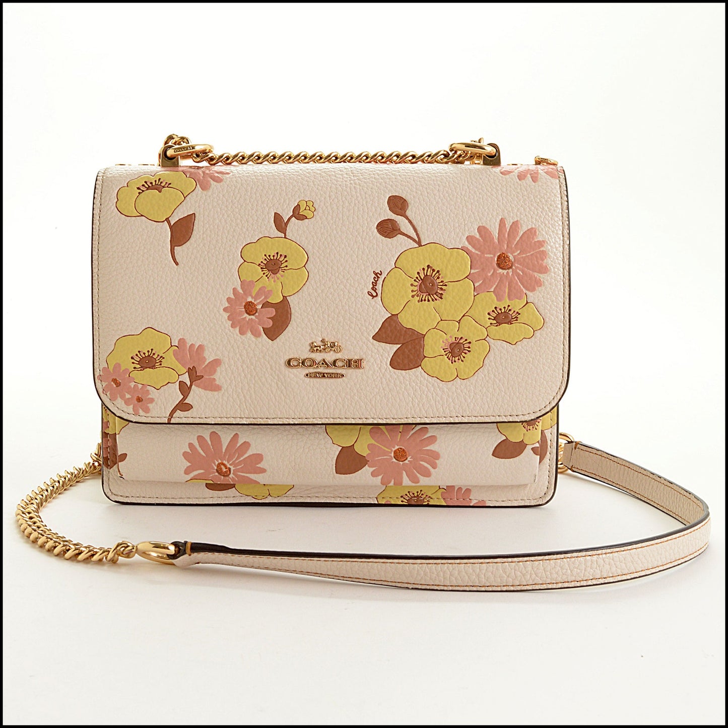 RDC15587 COACH Chalk Floral Klare Chain Crossbody Bag