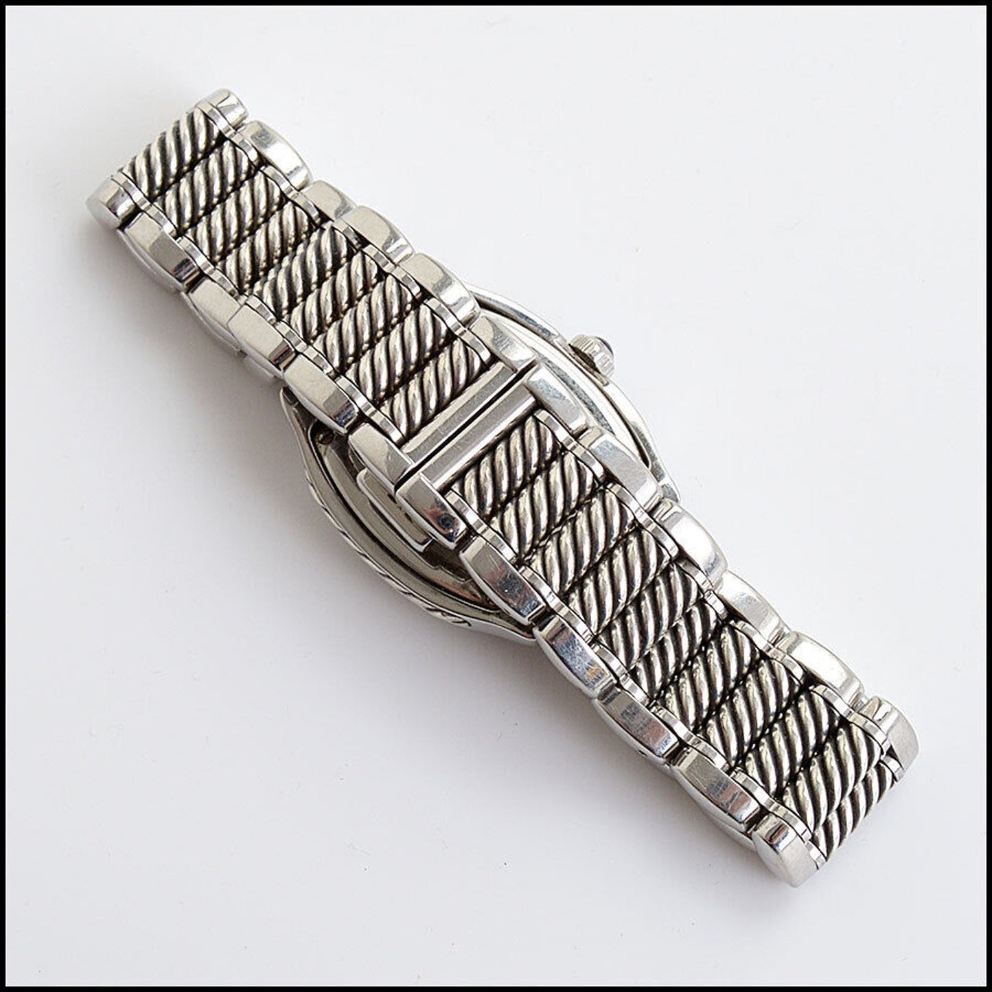 RDC13378 Authentic David Yurman Thoroughbred Mother of Pearl Diamond Cable Watch