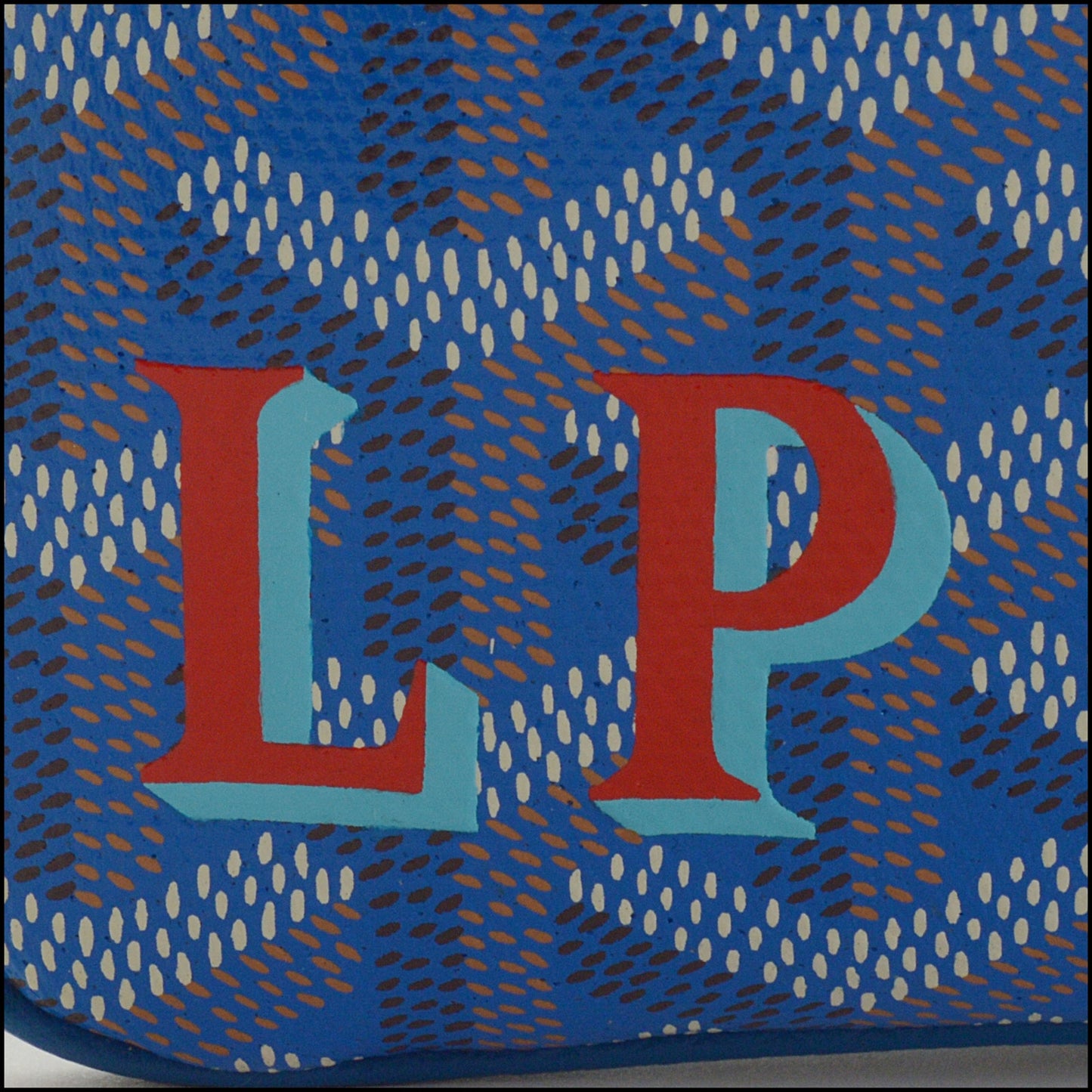 RDC15339 GOYARD Blue Goyardine Canvas Senat Pouch PM