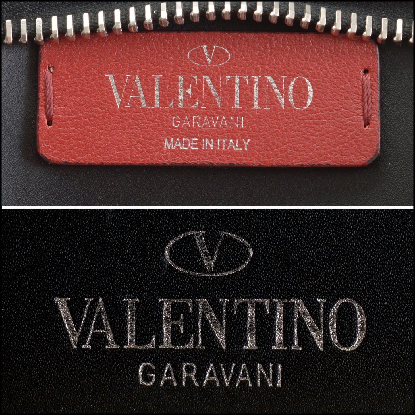 RDC14564 VALENTINO GARAVANI Black Leather VLTN Belt Bag