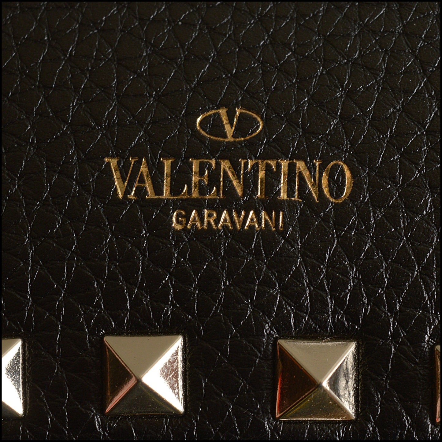 RDC15039 VALENTINO Black Leather Mini Rockstud Crossbody Bag