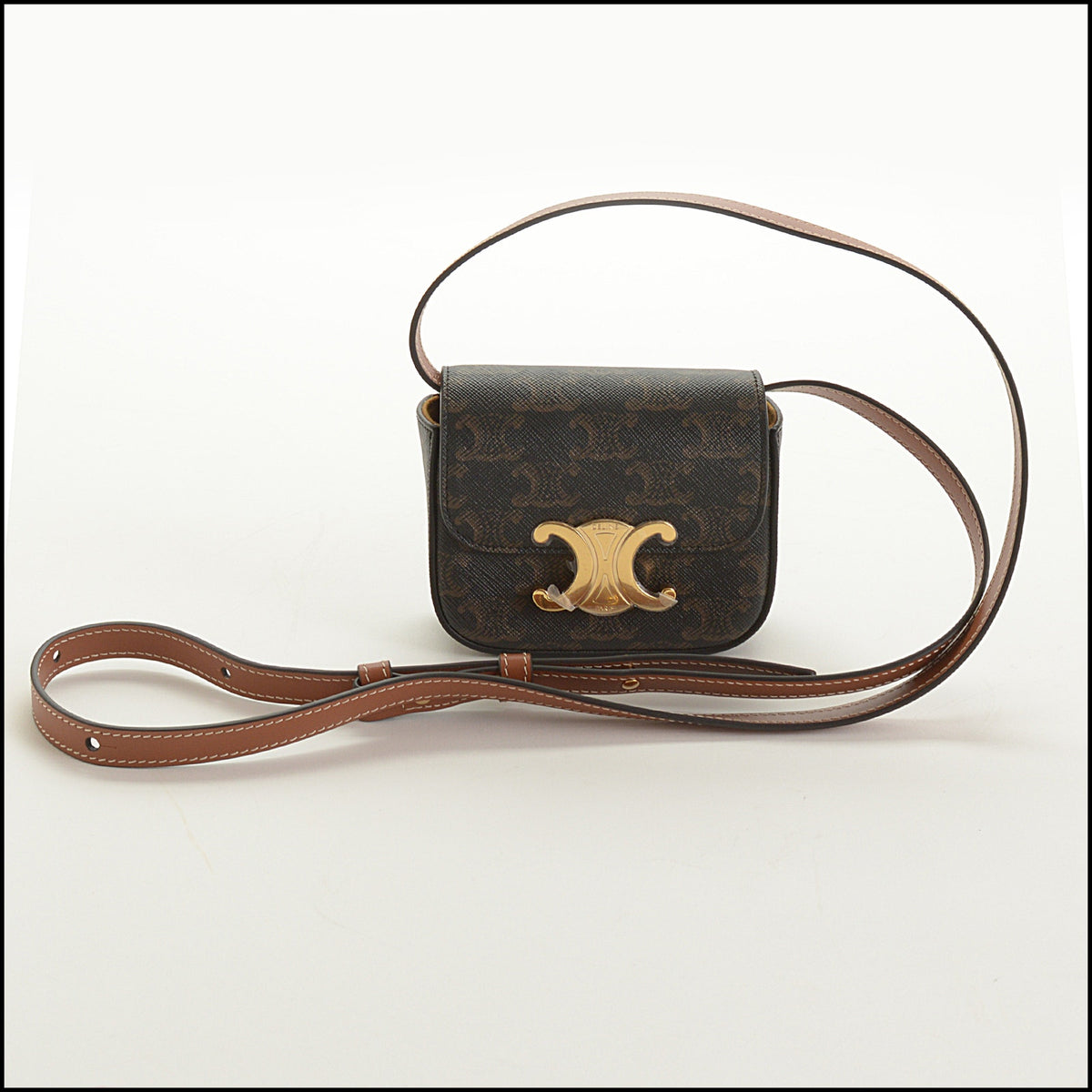 RDC15647 CELINE 2024 Triomphe Canvas Mini Claude Crossbody Bag