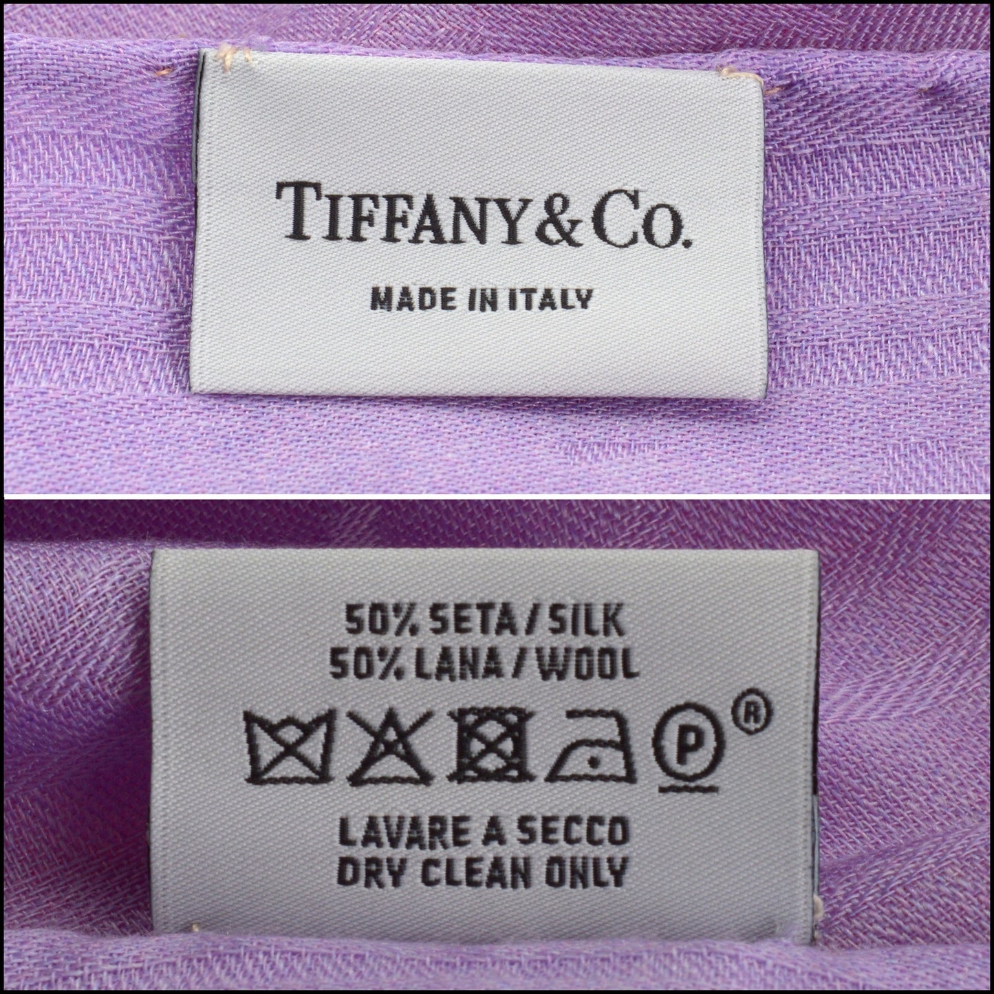 RDC15227 TIFFANY & CO. Peach Dancing T Silk and Wool Stole 140cm