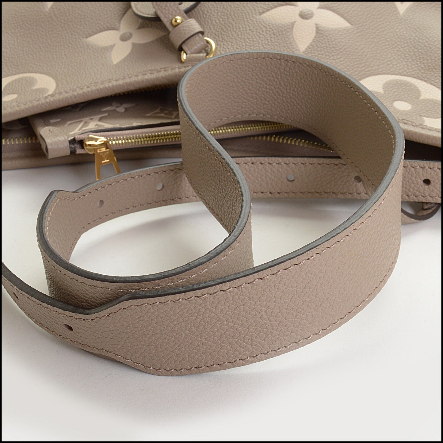 RDC14907 LOUIS VUITTON Bicolor Grey/Beige Monogram Empreinte Carryall PM