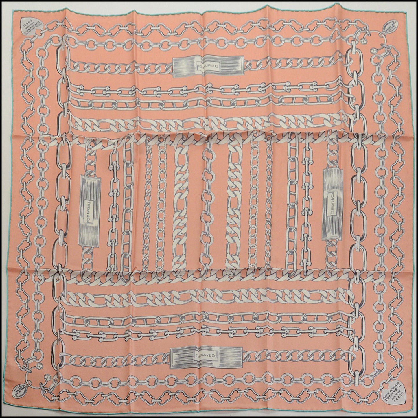 RDC15141 TIFFANY & CO. Peach Return to Tiffany 90cm Scarf