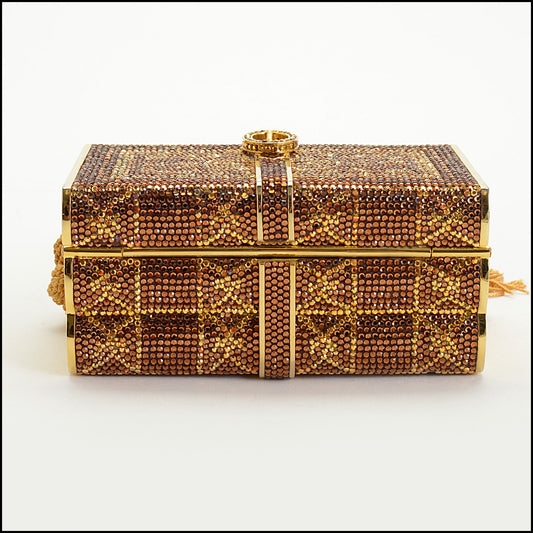RDC14833 JUDITH LEIBER Full Crystal 3 Books Miniaudiere Bag