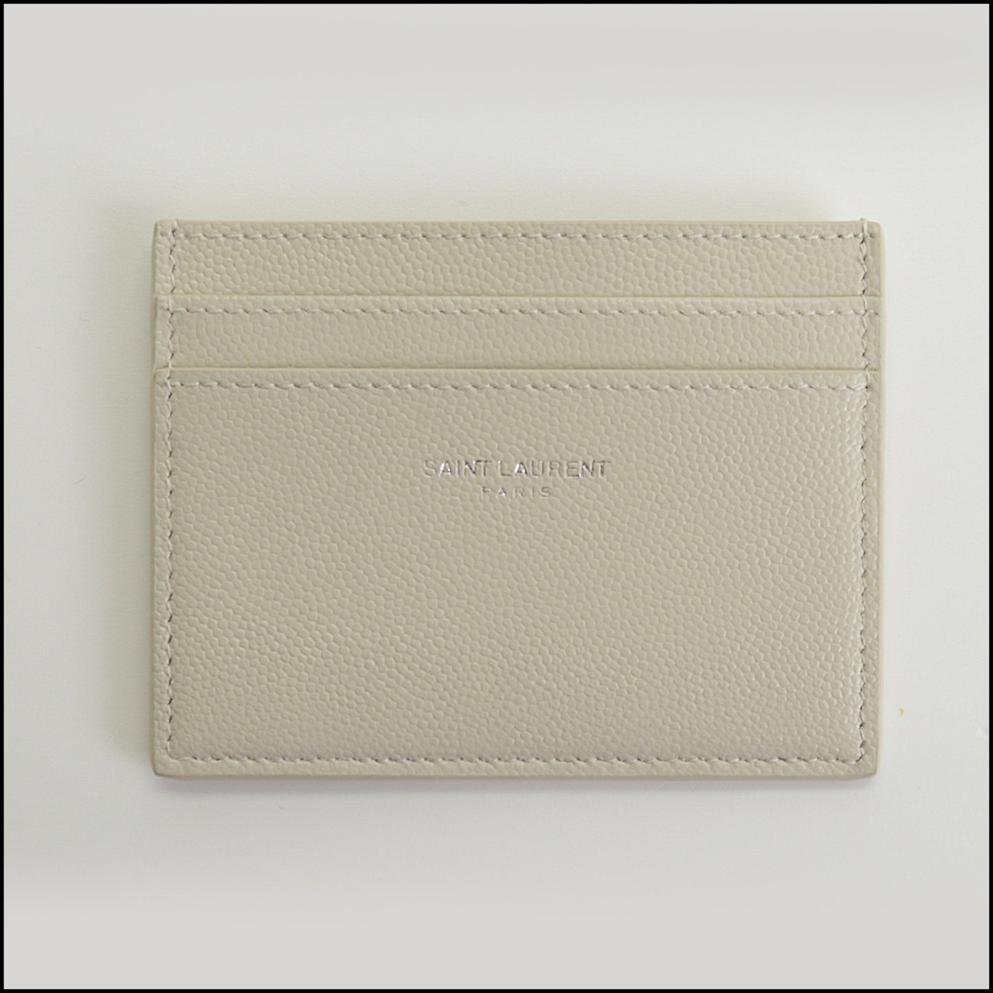 RDC14854 SAINT LAURENT Grain de Poudre Bone Card Wallet
