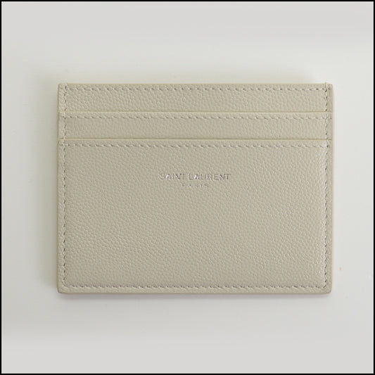 RDC14854 SAINT LAURENT Grain de Poudre Bone Card Wallet