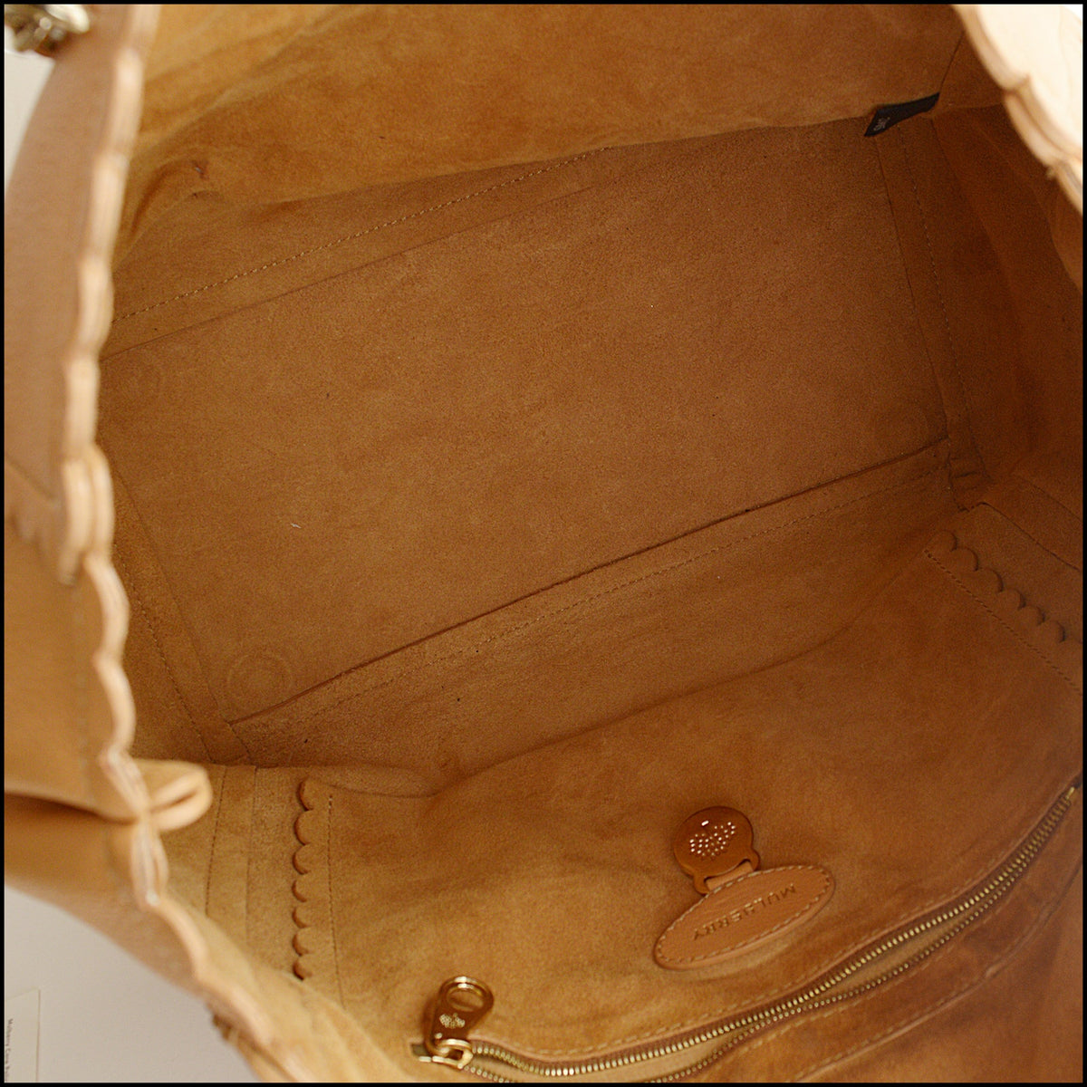 RDC15640 MULBERRY Tan Cecily Goatskin Flower Tote Bag