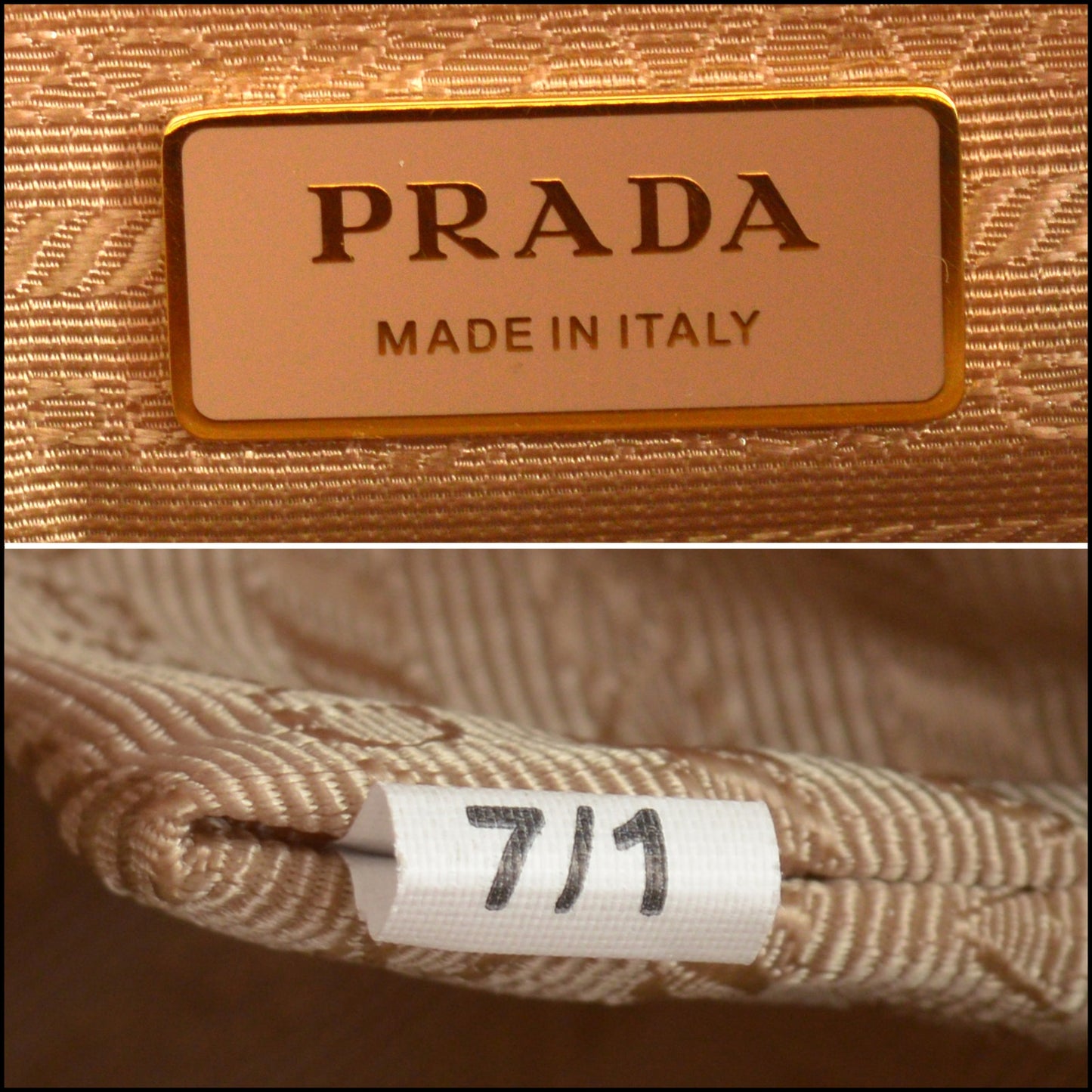 RDC15311 PRADA Cream Bauletto Dangle Medium Handbag