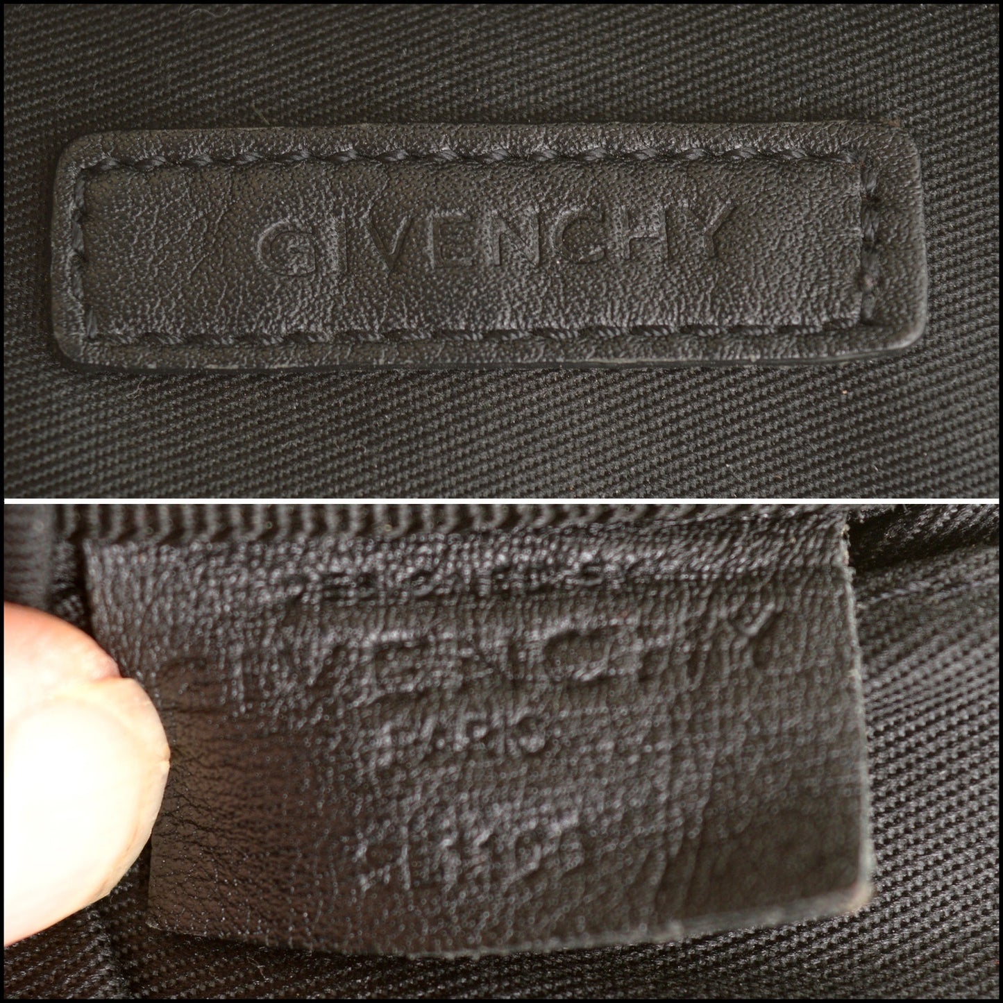RDC15546 GIVENCHY Black 2011 Ricardo Tisci Nylon and Leather Studded Strap Backpack