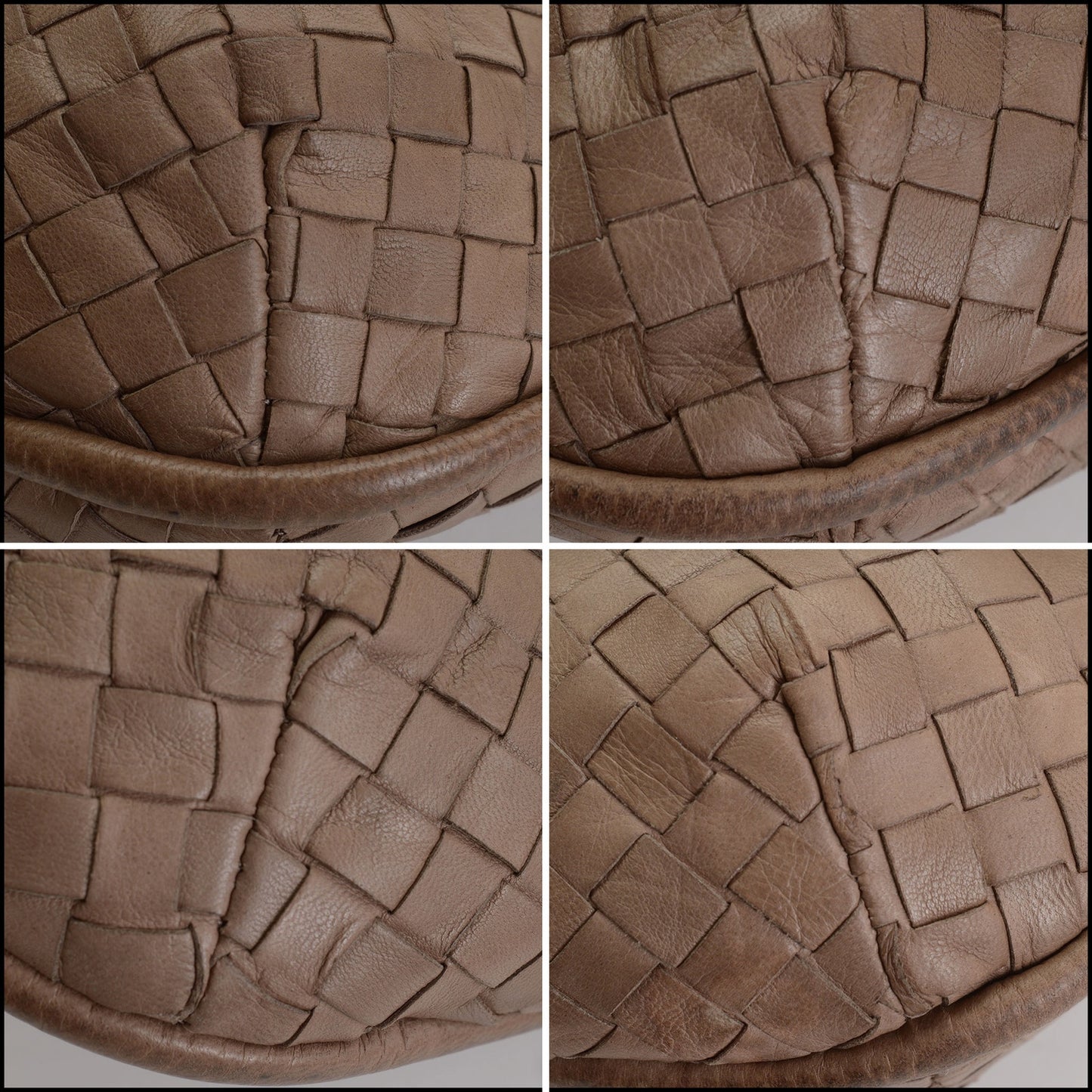 RDC14899 BOTTEGA VENETA Taupe Intrecciato Vintage Crossbody Bag