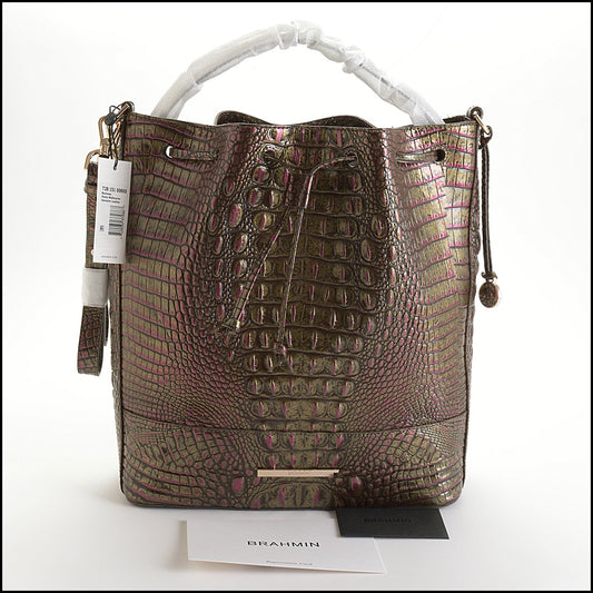 RDC15027 BRAHMIN Multicolor Melbourne Croc Embossed Marlowe Bag