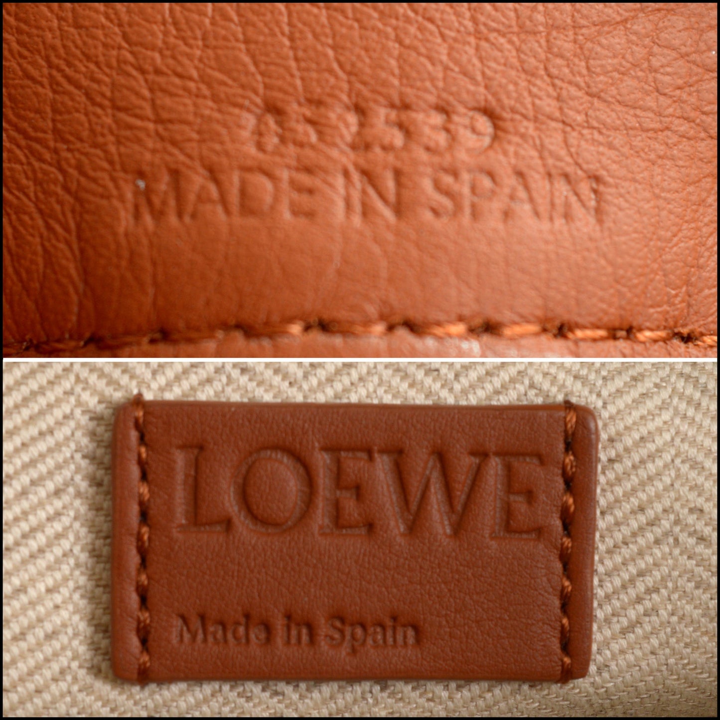 RDC15427 LOEWE Brown Calfskin Large Flamenco Tote Bag