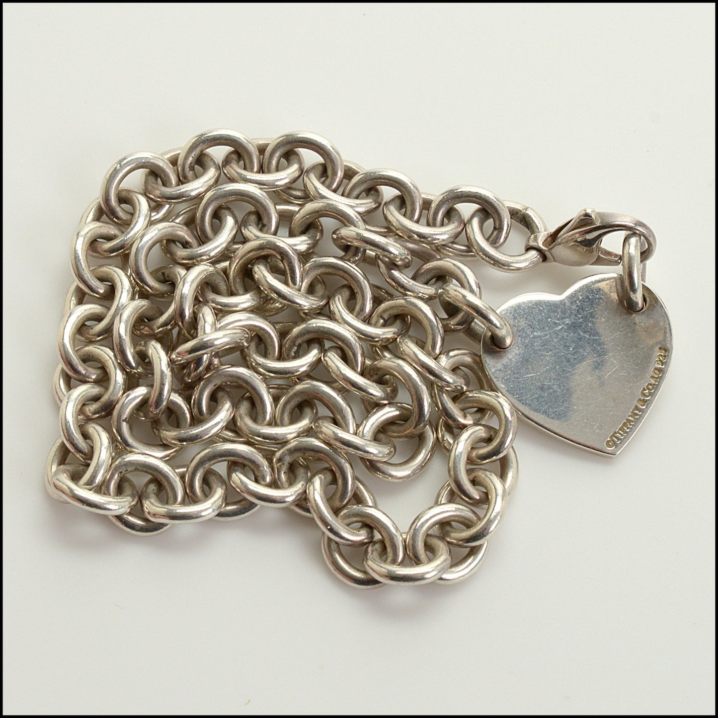 RDC15215 TIFFANY & CO. Sterling Silver Return to Tiffany Heart Choker