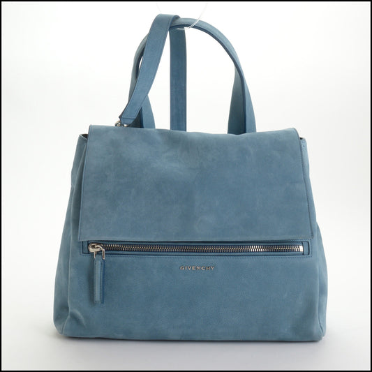 RDC14554 GIVENCHY Blue Nubuck Suede Pandora Pure Bag