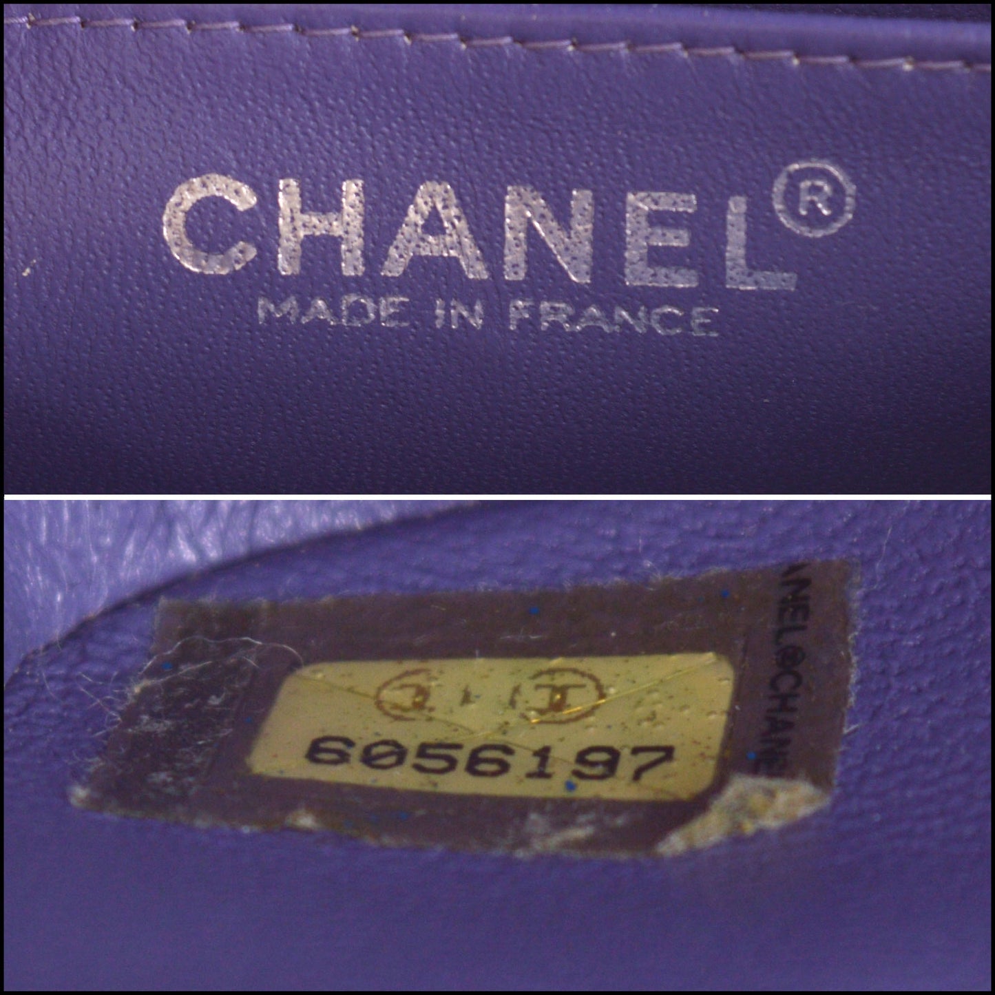 RDC14967 CHANEL '00-02 Iridescent Mauve Patent Leather Square Classic Mini Flap Bag