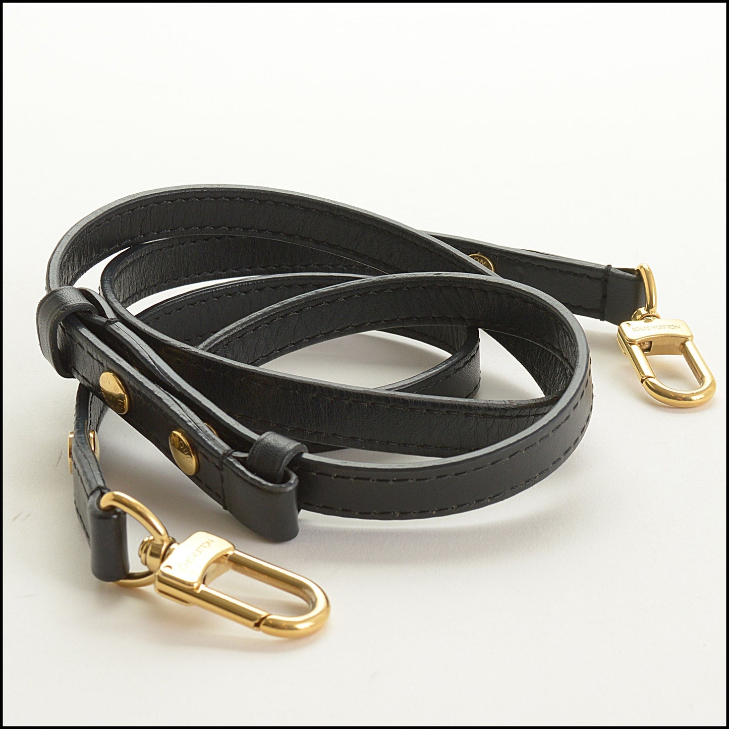 RDC15447 LOUIS VUITTON Black Leather Shoulder Strap from Neo Noe